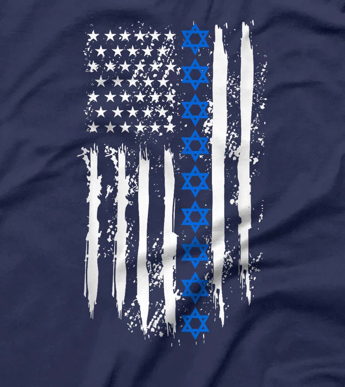 Israel Independence Star American Flag Premium T-Shirt