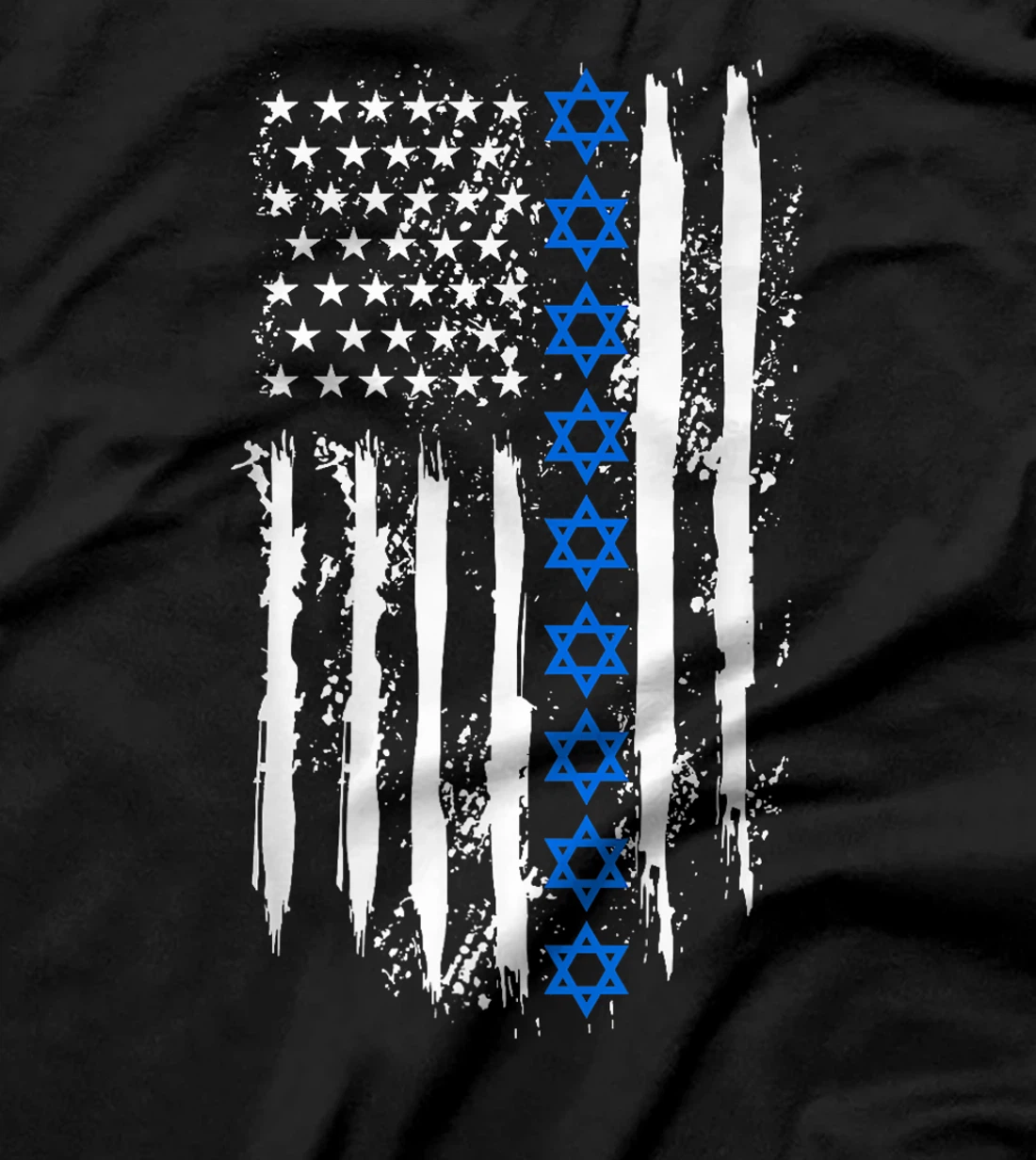 Israel Independence Star American Flag Premium T-Shirt