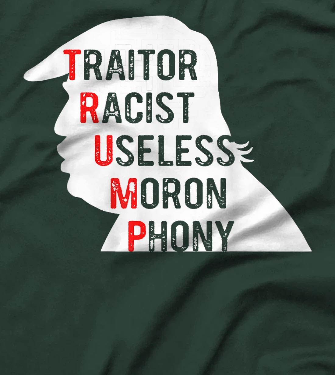 Traitor Racist Useless Moron Anti Trump T-shirt