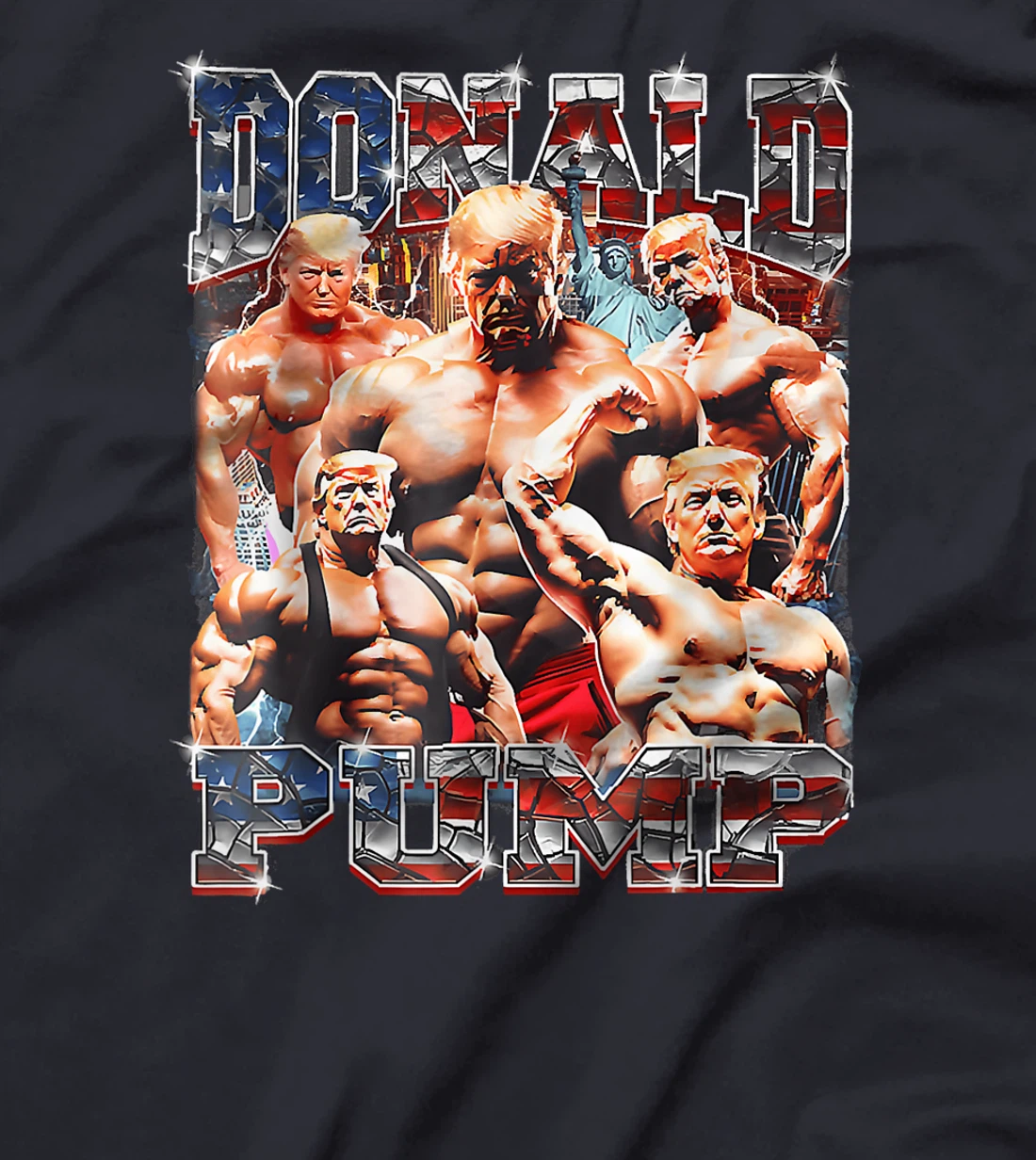 Donald Pump Trump 2024 Weight Lifting Gym Fitness funny T-Shirt