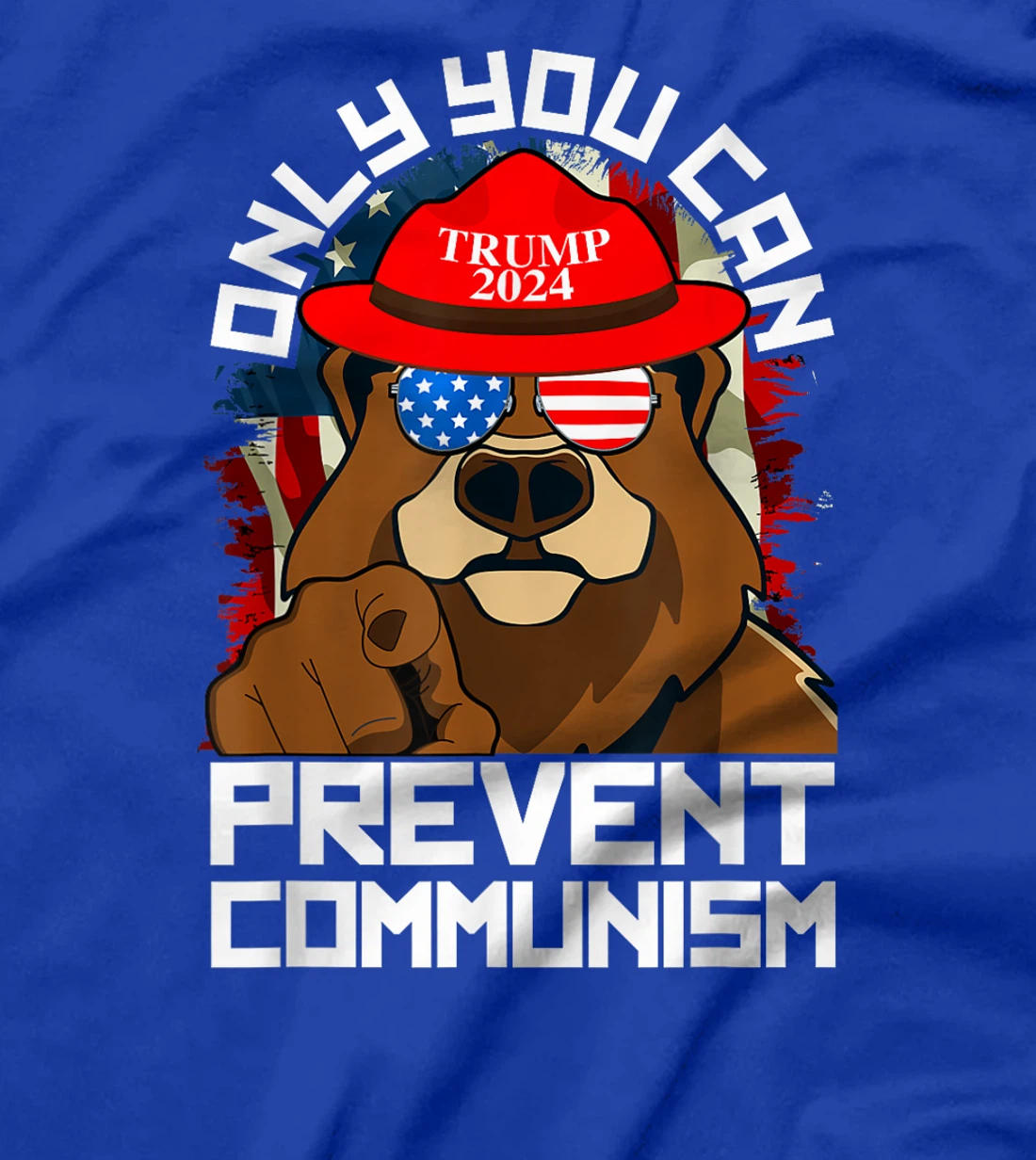 Trump Bear 45 47 MAGA 2024 Only You Can Prevent Communism T-Shirt