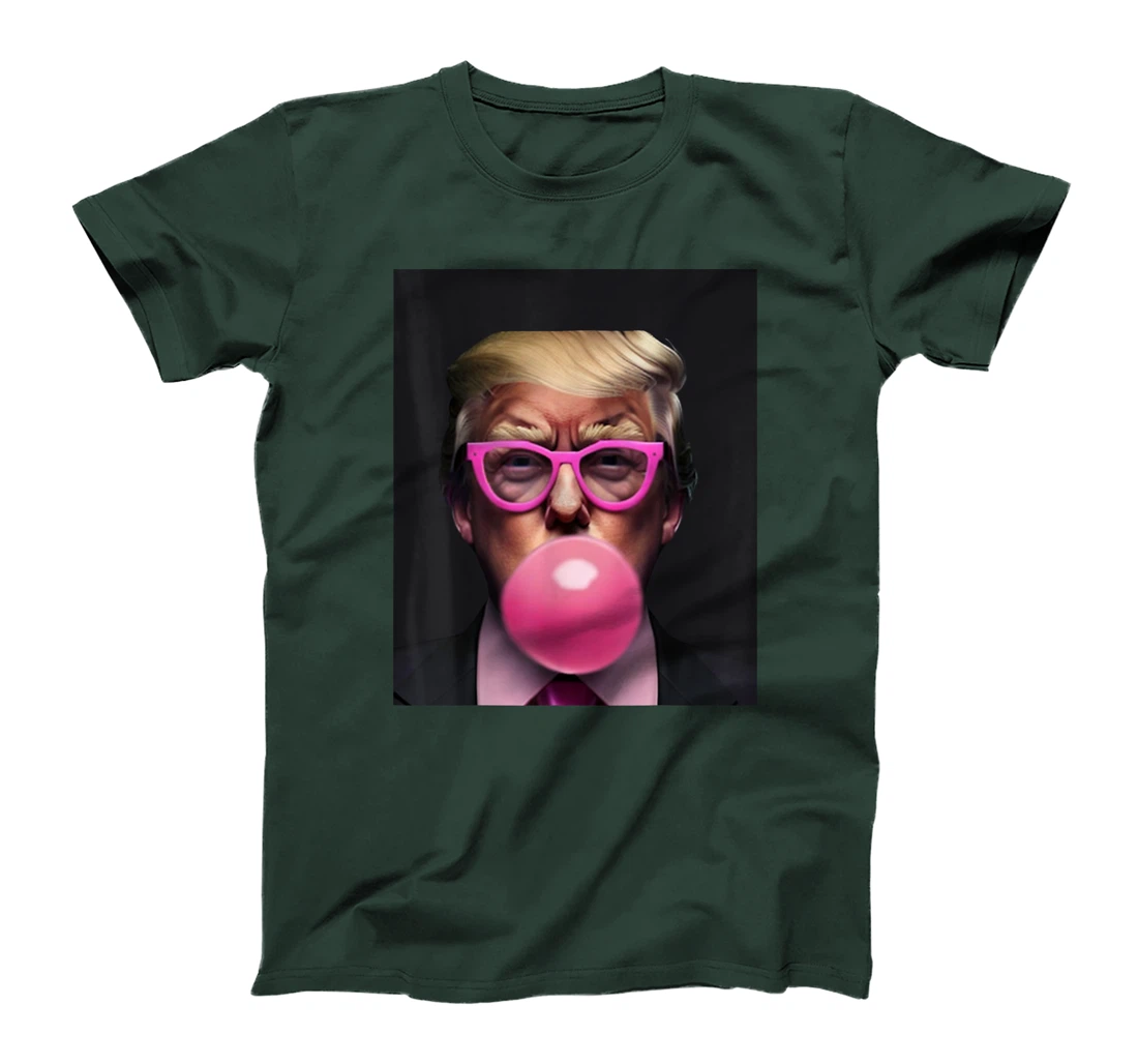 Donald Trump In Pink Blowing Bubble Gum Pro Trump 2024 Tees T-Shirt