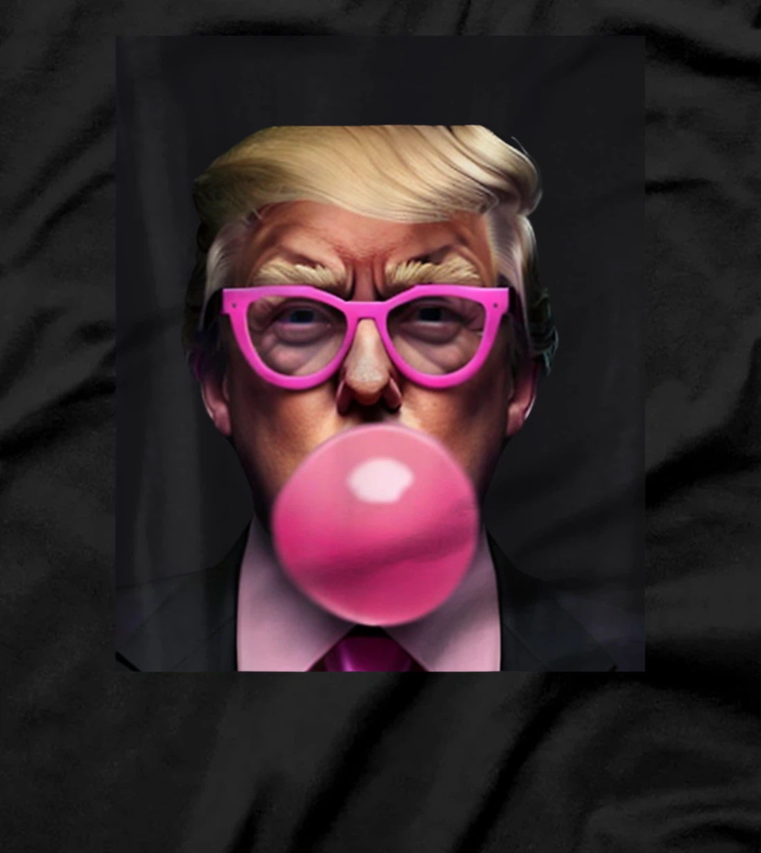 Donald Trump In Pink Blowing Bubble Gum Pro Trump 2024 Tees T-Shirt