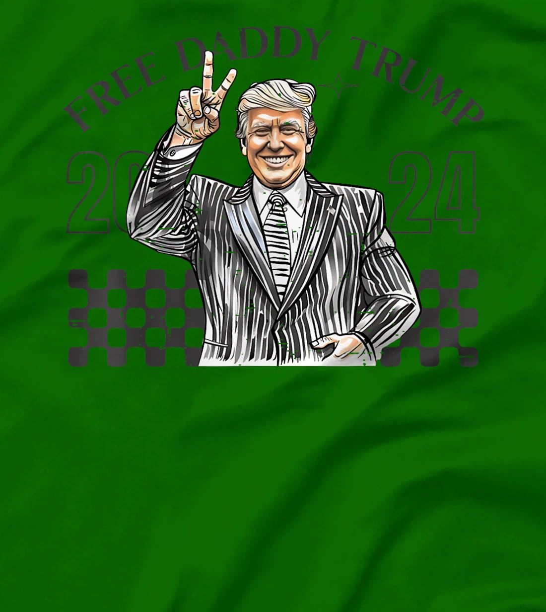 Free Daddy Trump 2024 Supporter Funny Trendy Women Men USA T-Shirt