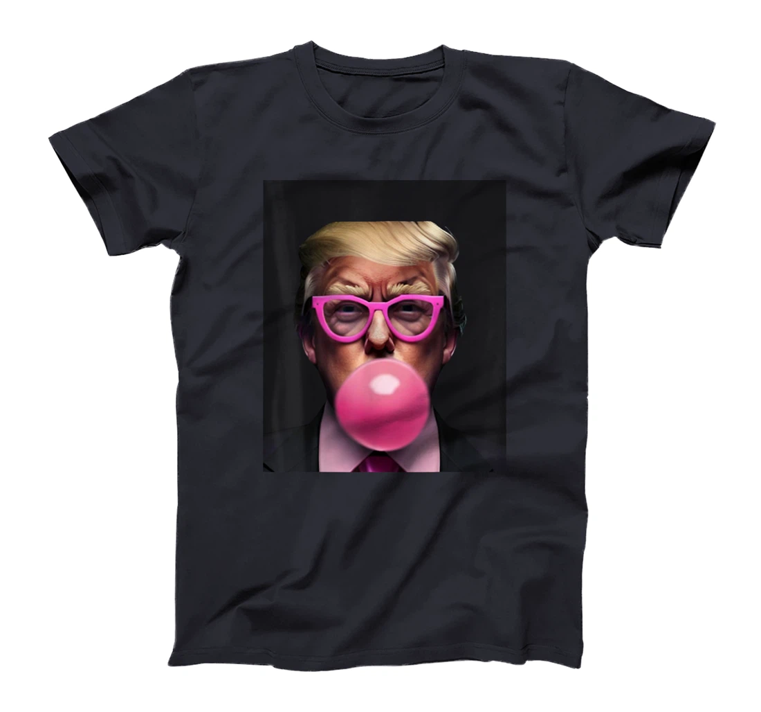Donald Trump In Pink Blowing Bubble Gum Pro Trump 2024 Tees T-Shirt
