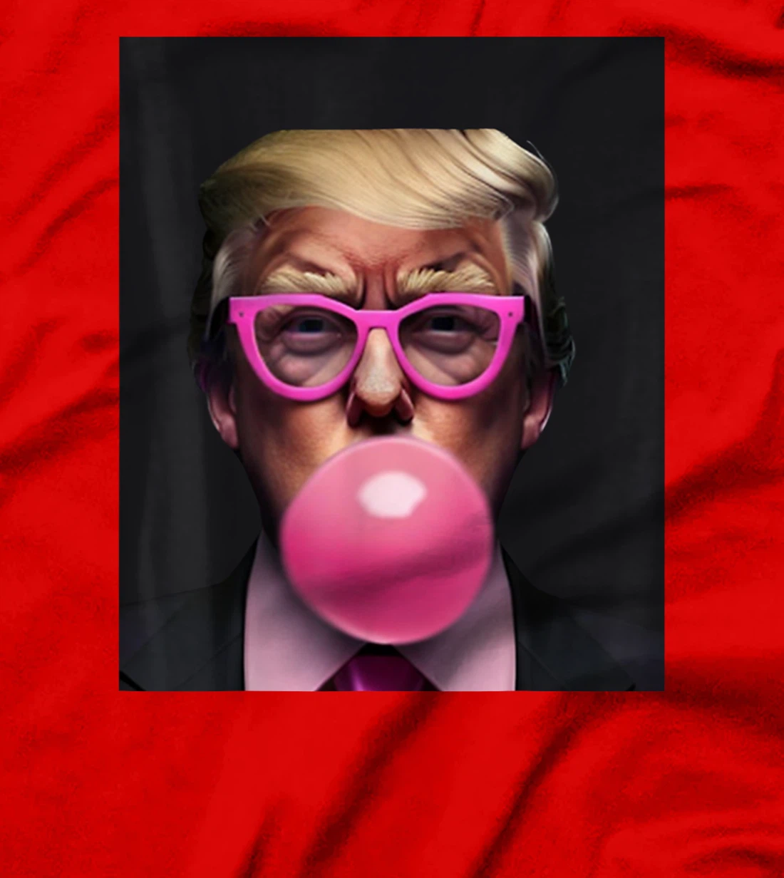 Donald Trump In Pink Blowing Bubble Gum Pro Trump 2024 Tees T-Shirt