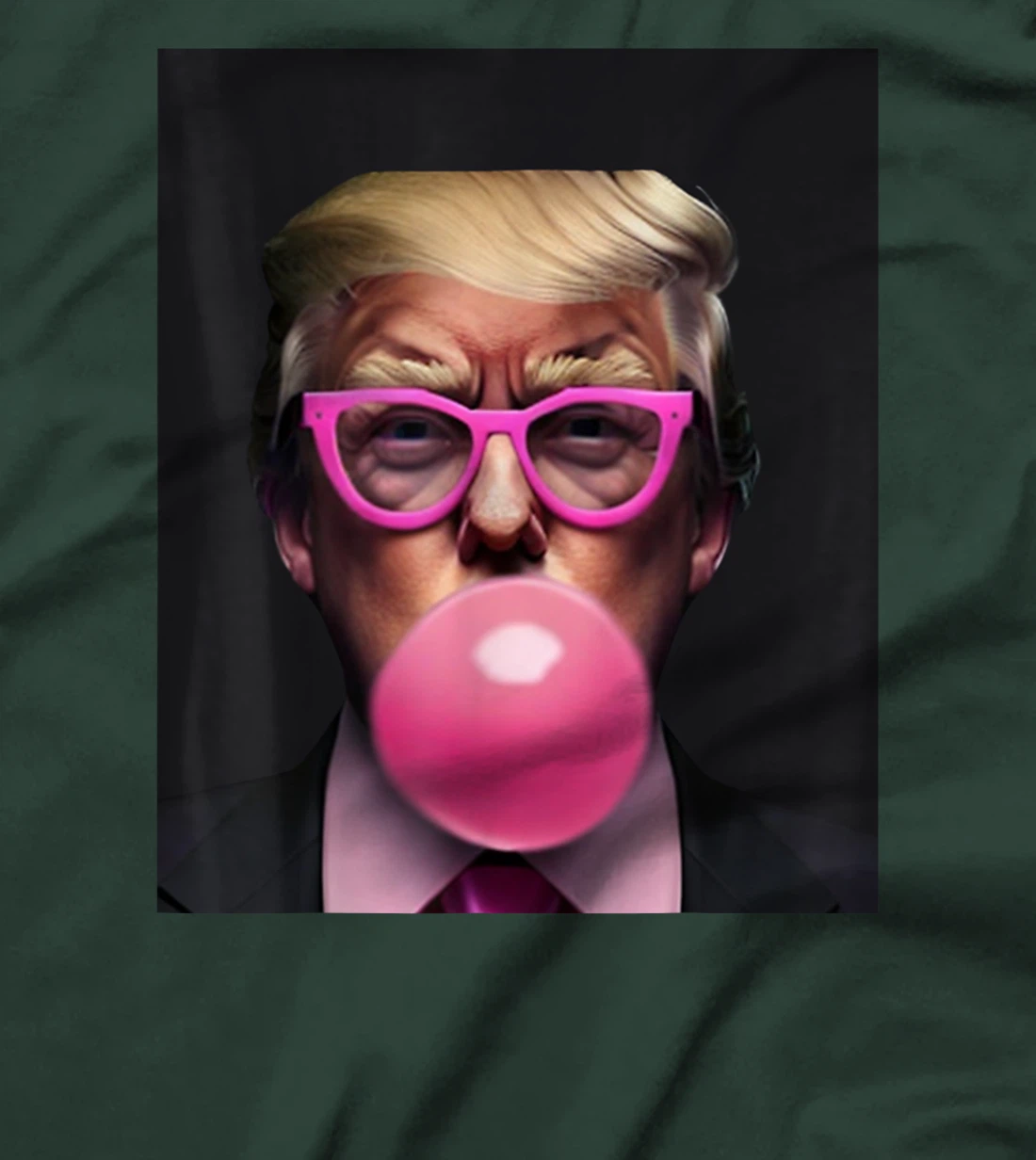 Donald Trump In Pink Blowing Bubble Gum Pro Trump 2024 Tees T-Shirt