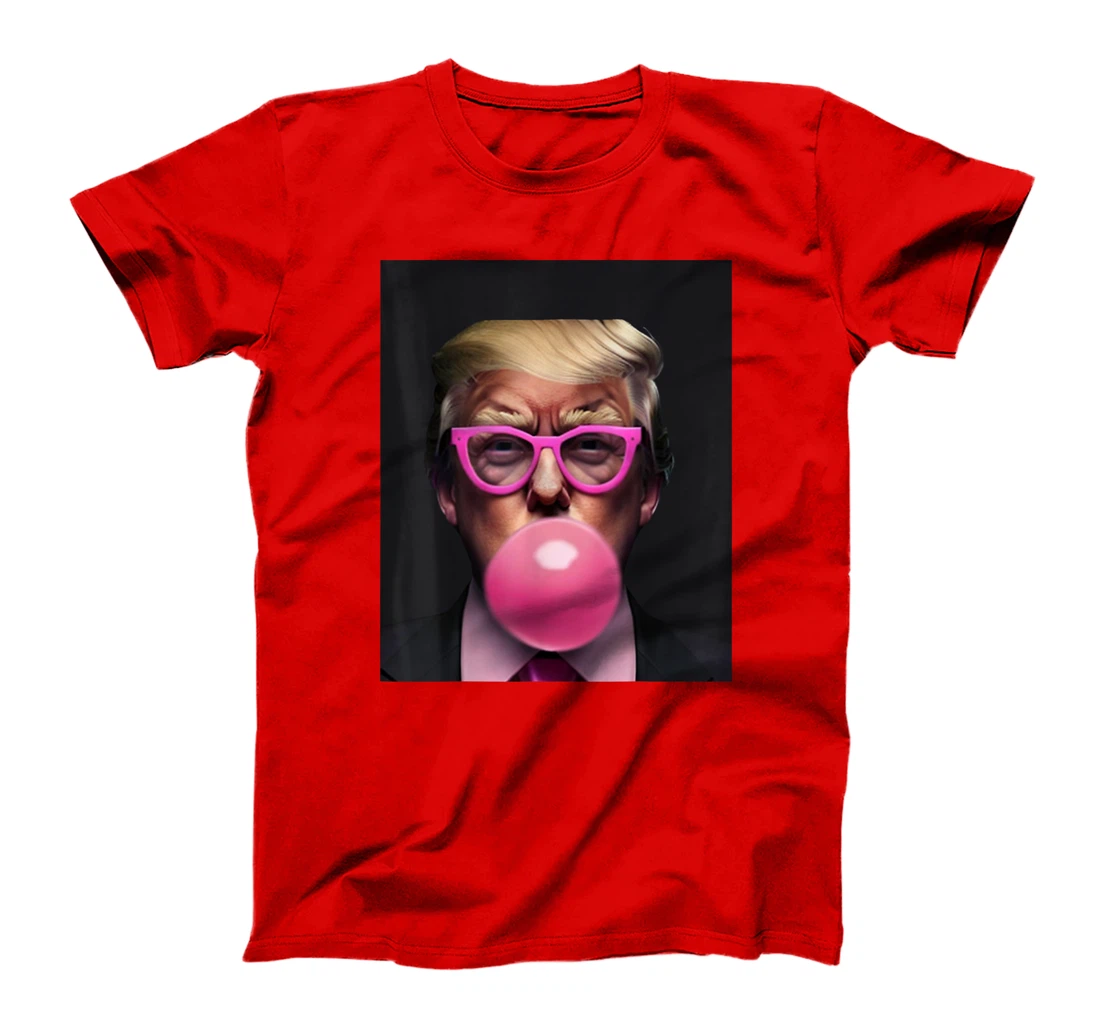 Donald Trump In Pink Blowing Bubble Gum Pro Trump 2024 Tees T-Shirt