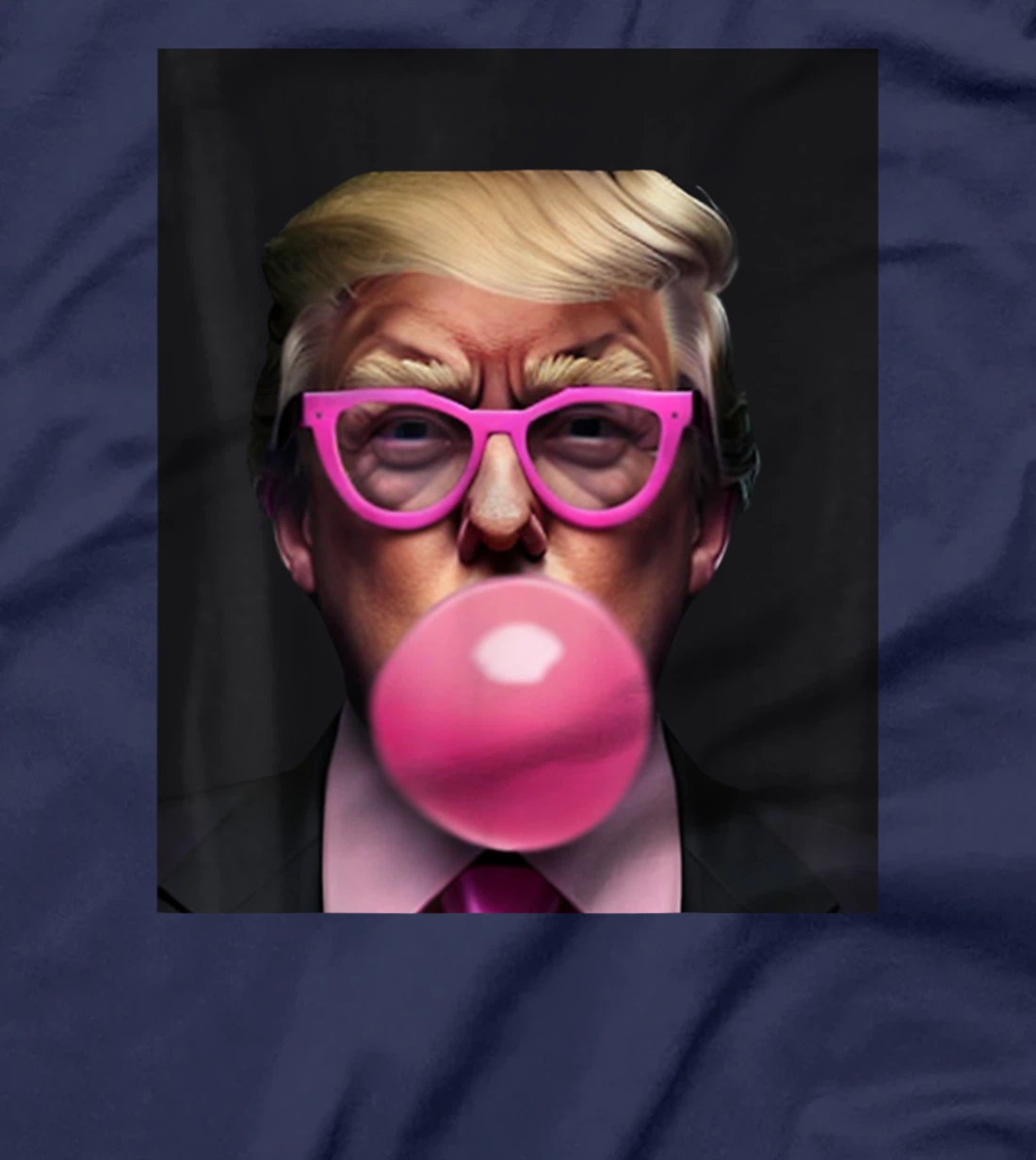 Donald Trump In Pink Blowing Bubble Gum Pro Trump 2024 Tees T-Shirt