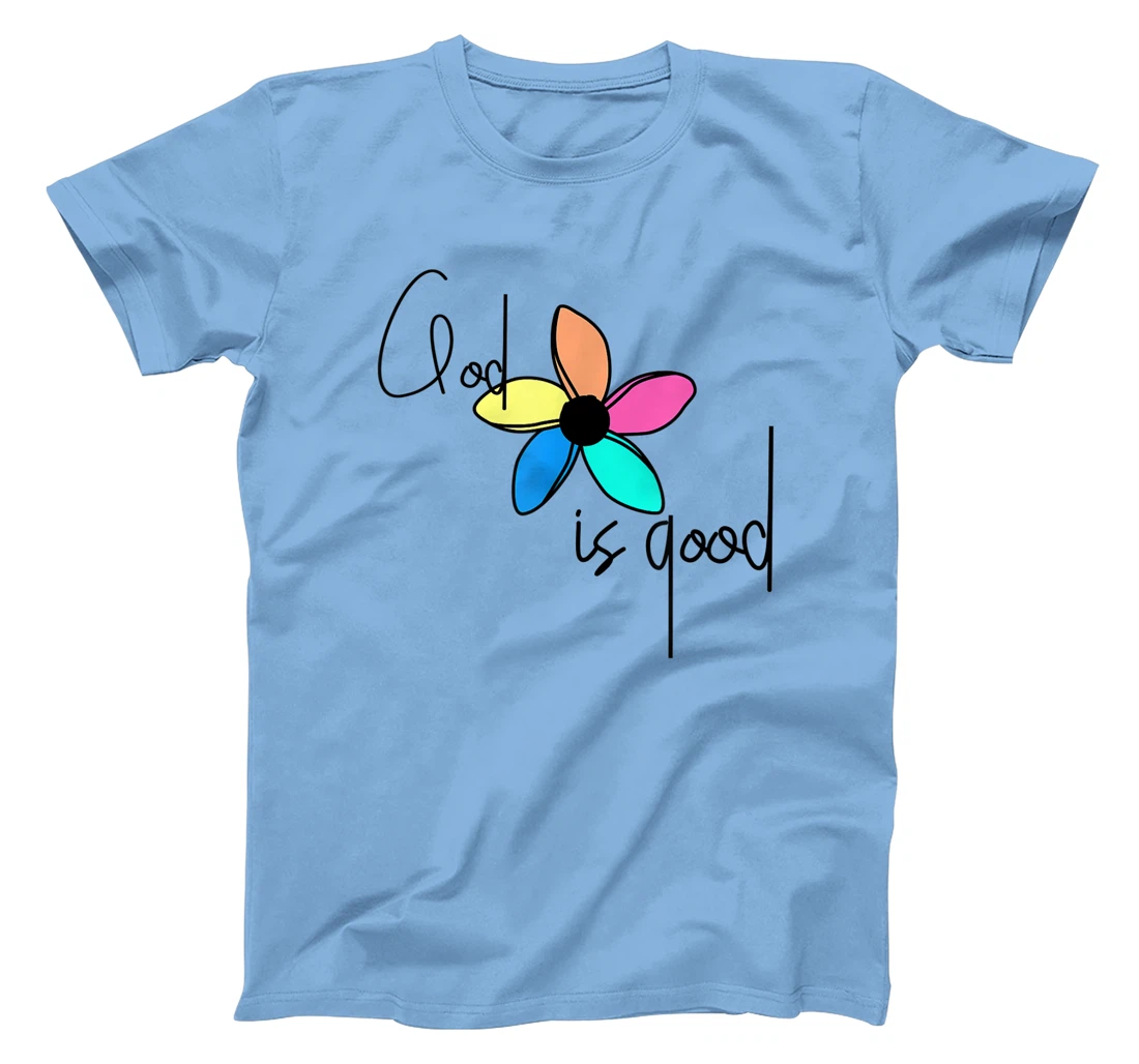 GGT Pinwheel Flower God Is Good All the Time Faith Blessed T-Shirt