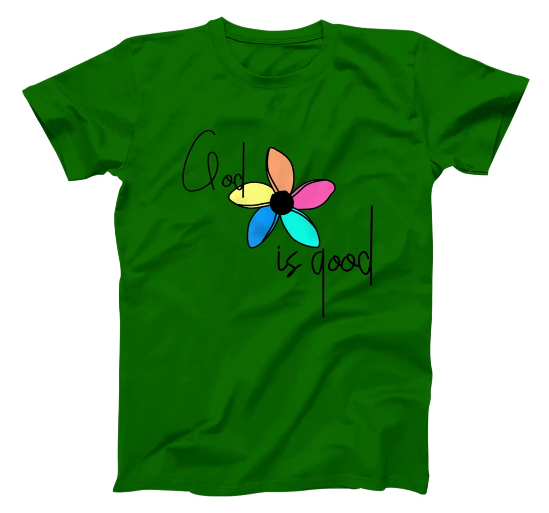 GGT Pinwheel Flower God Is Good All the Time Faith Blessed T-Shirt