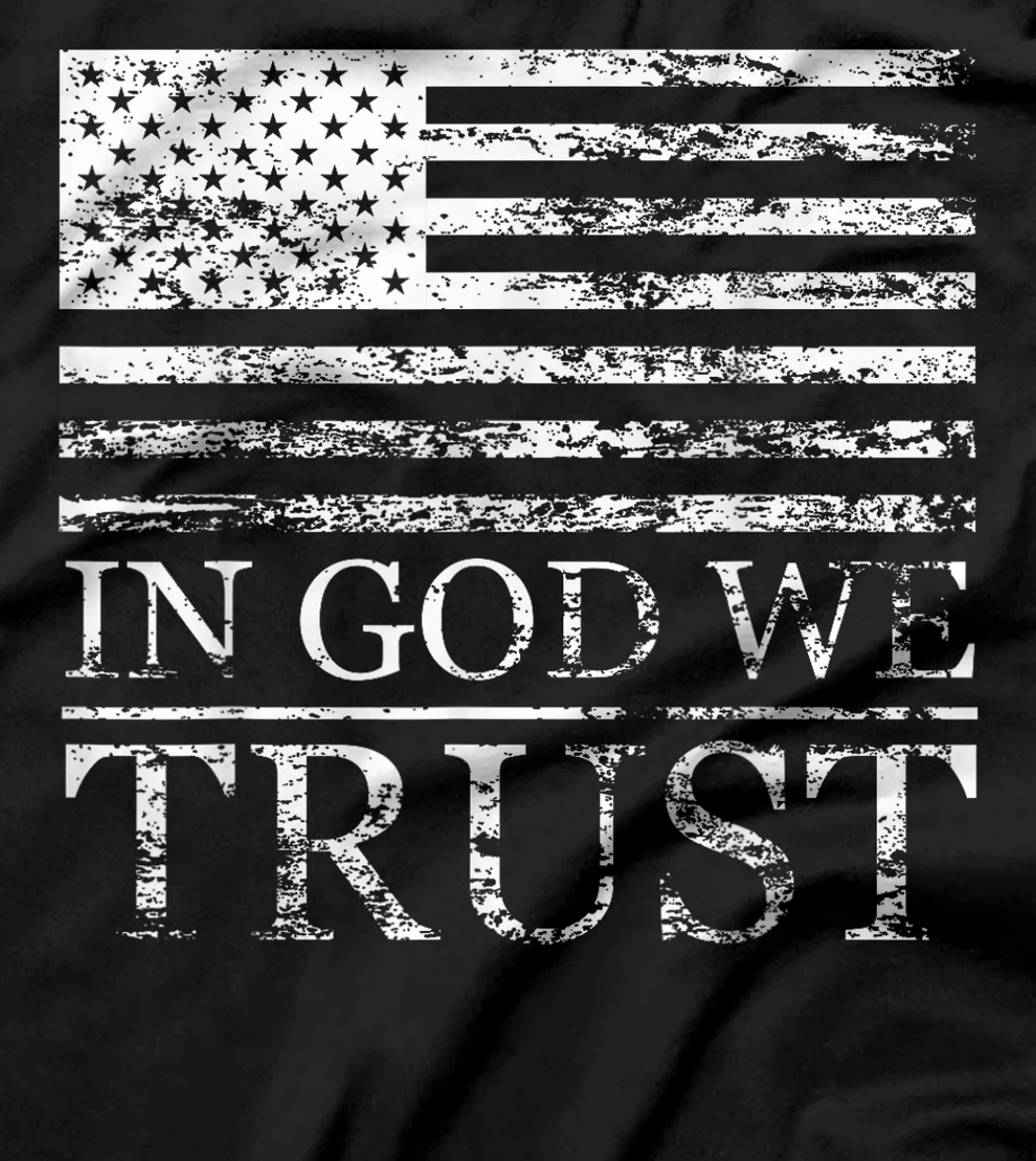 In God We Trust - Distressed Grunge American Flag USA Proud T-Shirt