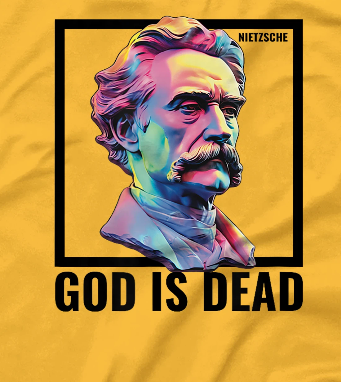 Nietzsche God Is Dead Athiest Nihilist Philosopher Quote T-Shirt