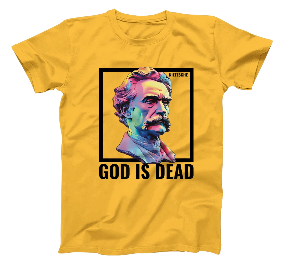 Nietzsche God Is Dead Athiest Nihilist Philosopher Quote T-Shirt