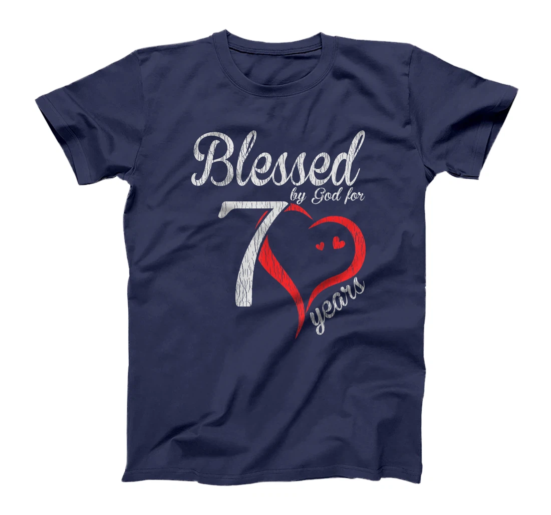 Vintage 70th Birthday Blessed By God, Happy Birthday Gift T-Shirt