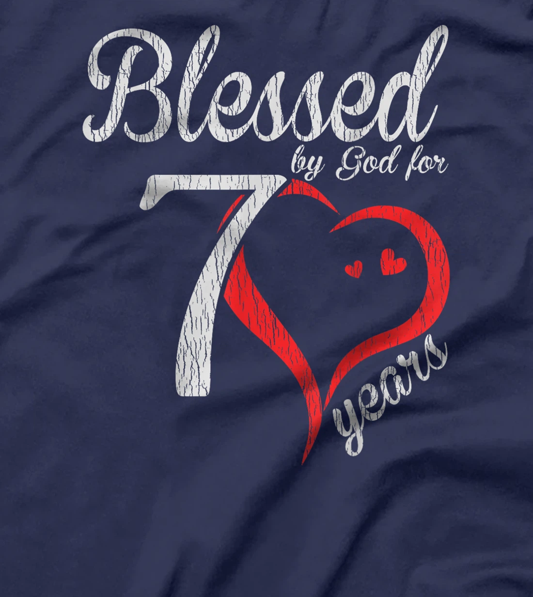 Vintage 70th Birthday Blessed By God, Happy Birthday Gift T-Shirt