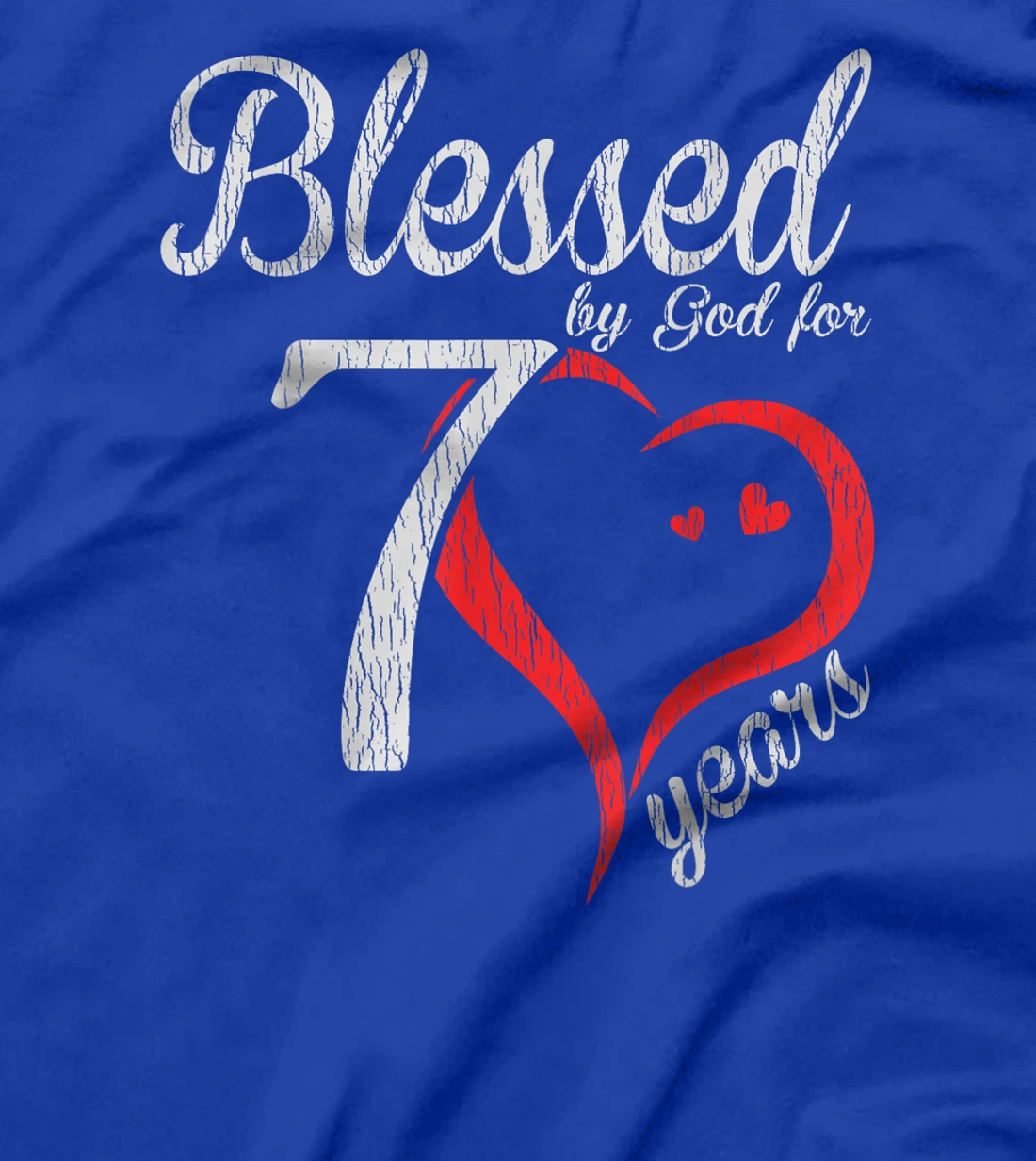 Vintage 70th Birthday Blessed By God, Happy Birthday Gift T-Shirt
