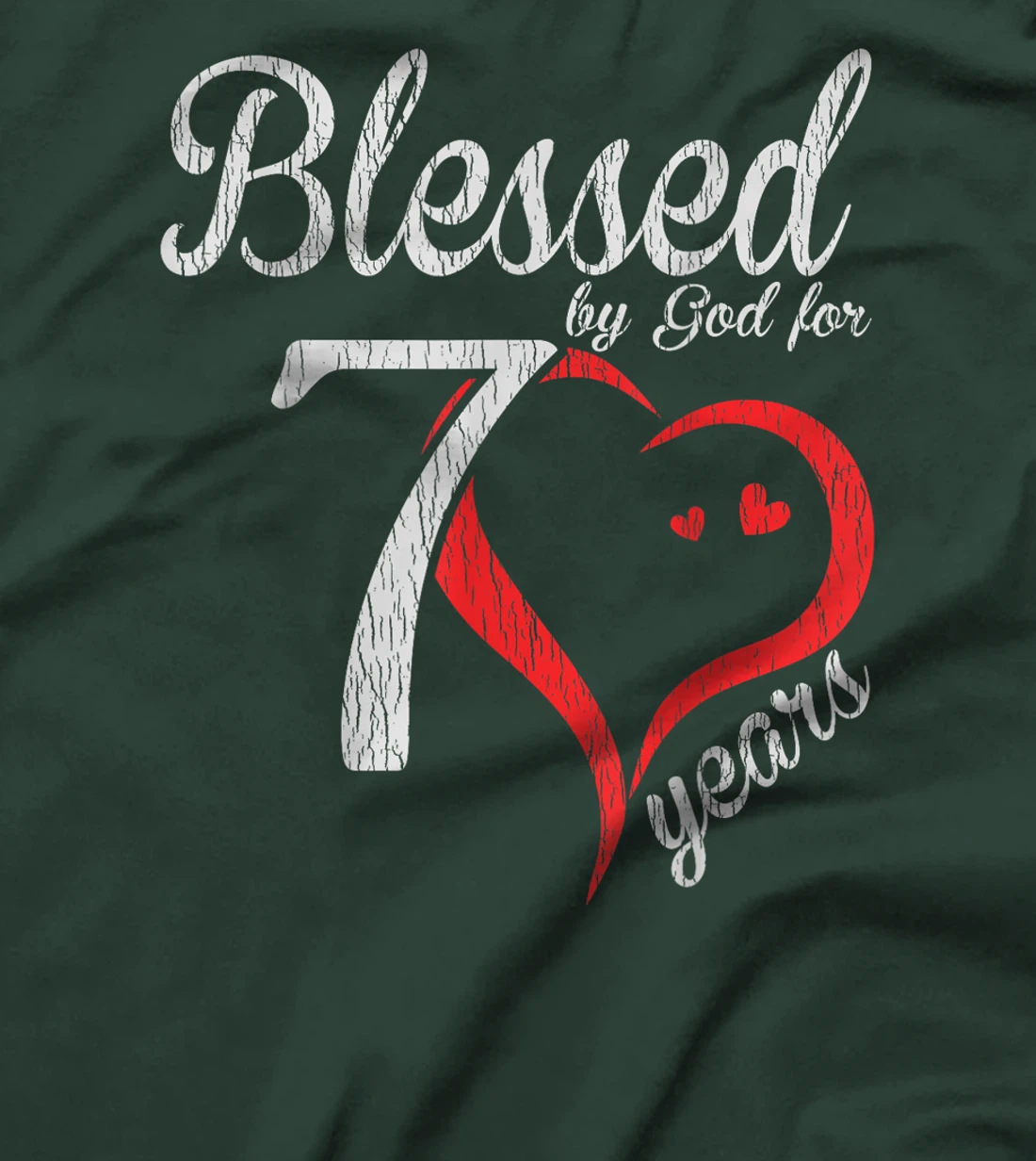 Vintage 70th Birthday Blessed By God, Happy Birthday Gift T-Shirt