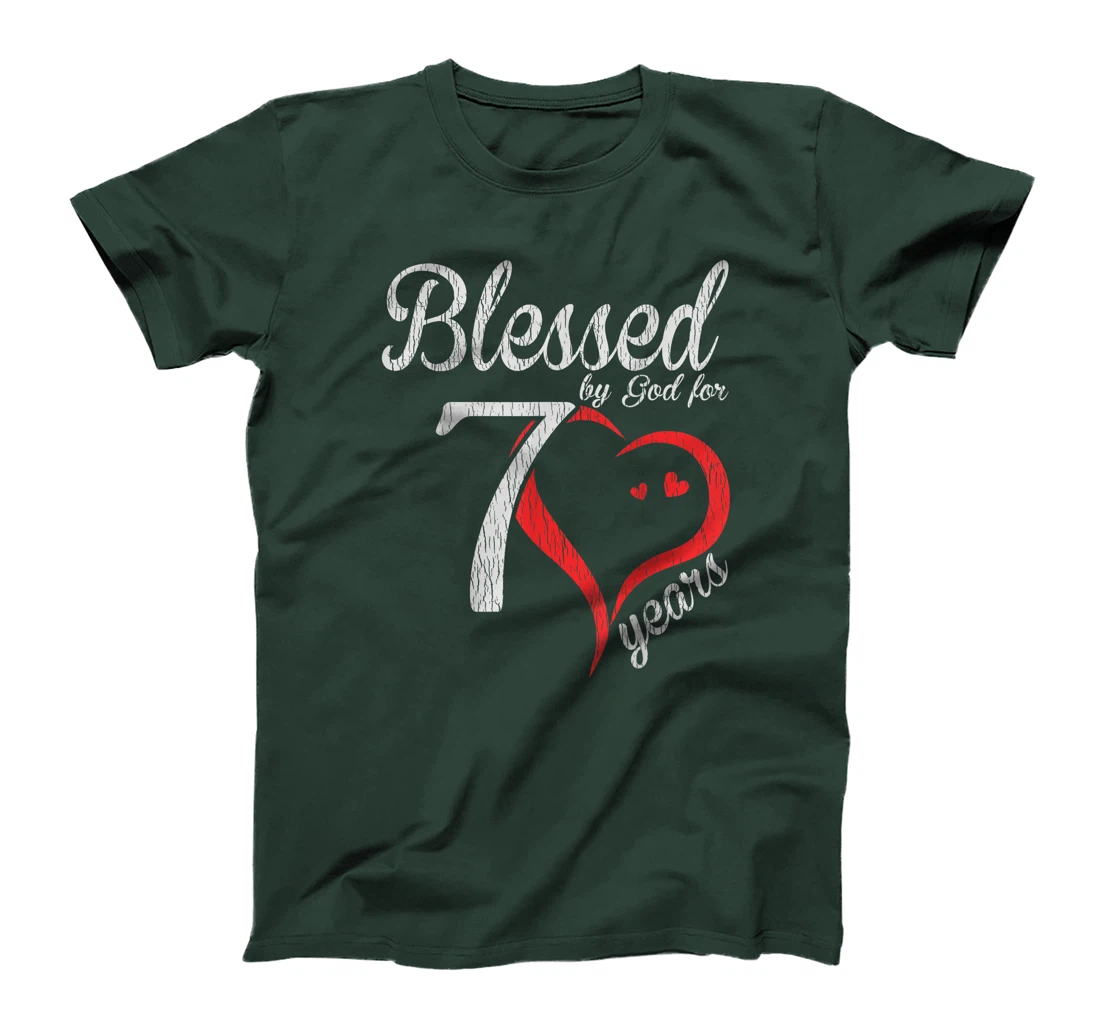 Vintage 70th Birthday Blessed By God, Happy Birthday Gift T-Shirt