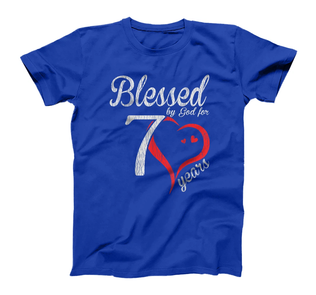 Vintage 70th Birthday Blessed By God, Happy Birthday Gift T-Shirt