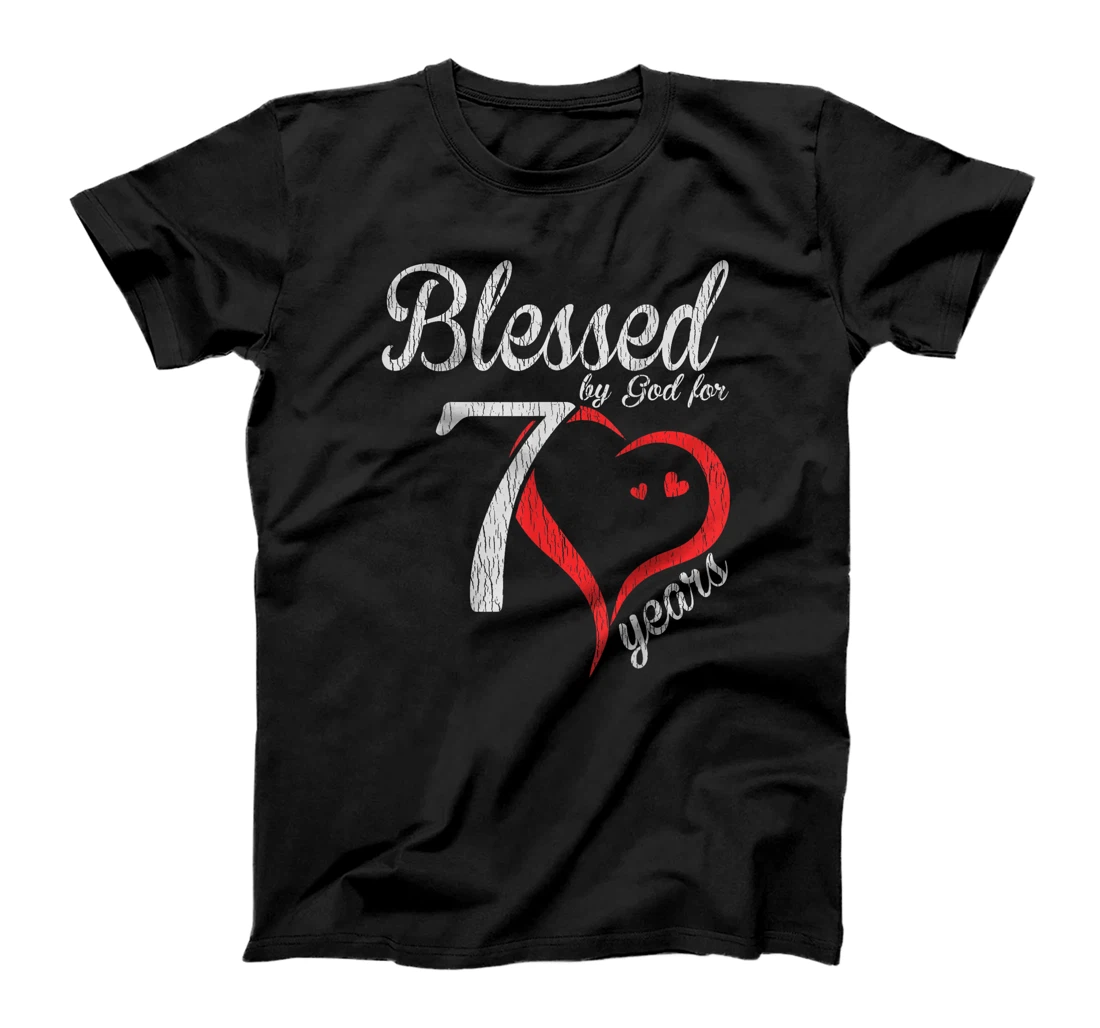 Vintage 70th Birthday Blessed By God, Happy Birthday Gift T-Shirt