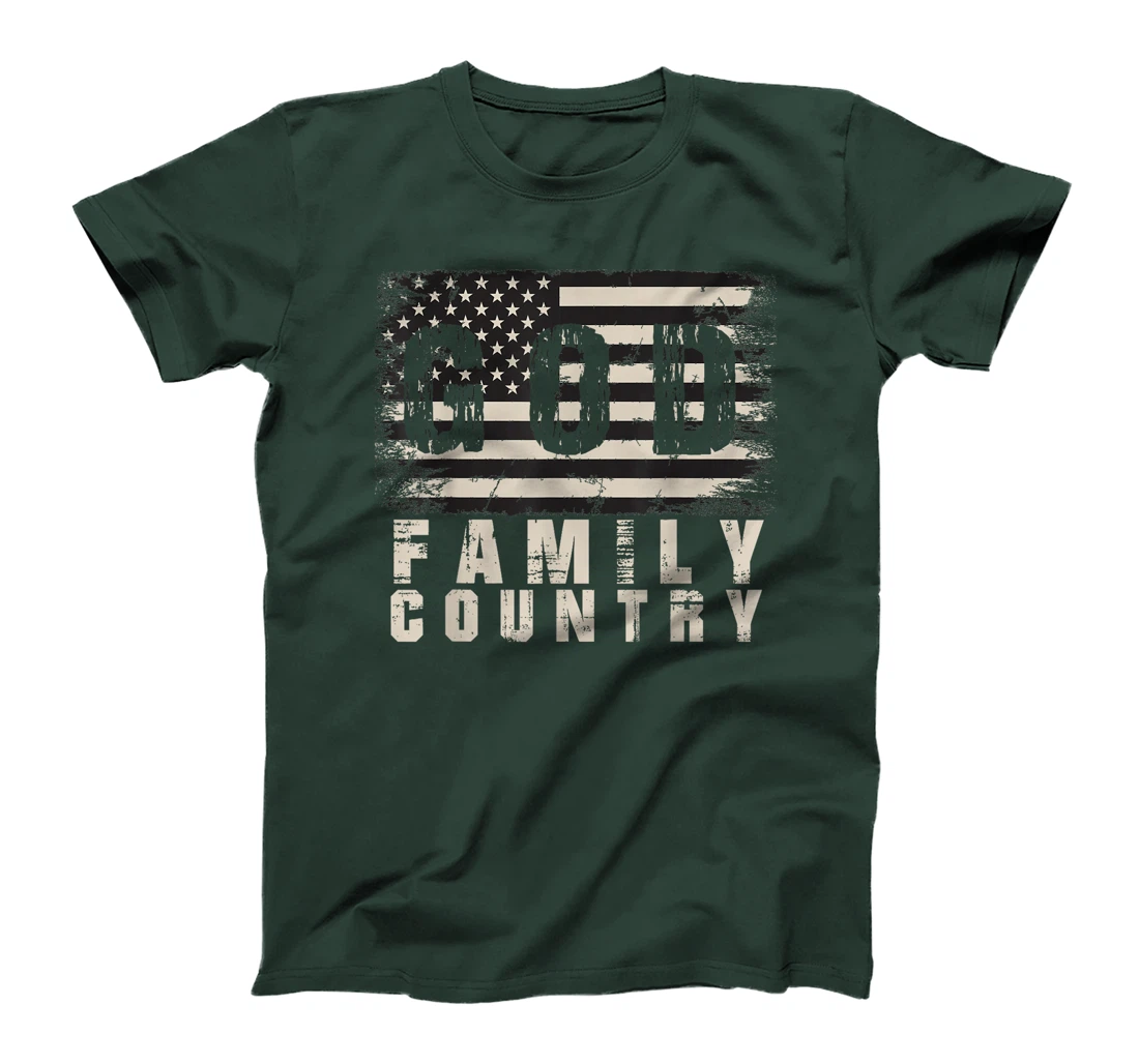 God Family Country Patriotic Proud Soldier USA Memorial Day T-Shirt