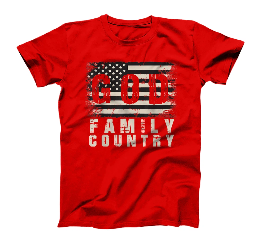 God Family Country Patriotic Proud Soldier USA Memorial Day T-Shirt