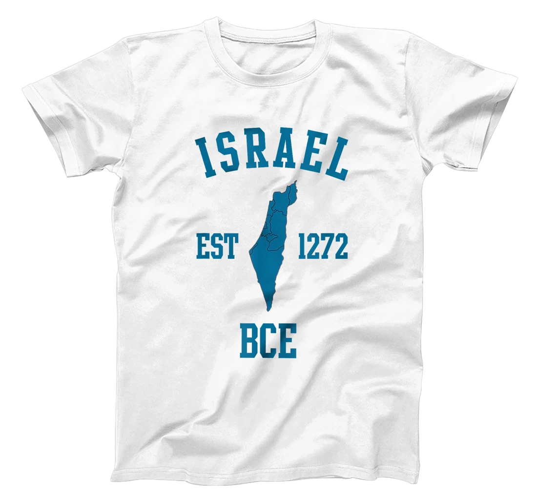 Israel Est 1272 Bce Hebrew Jewish State Passover Israel Map T-Shirt