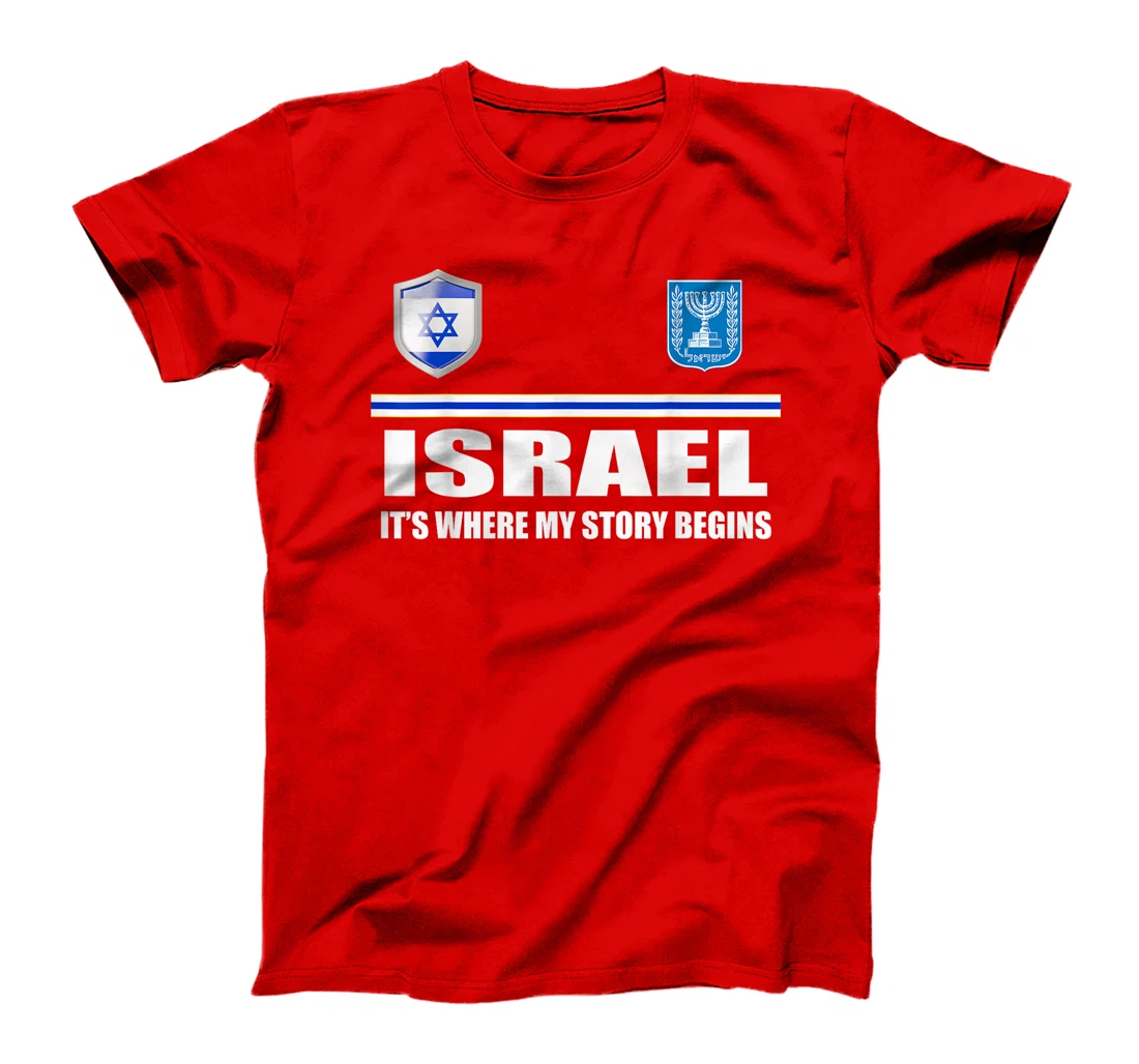Israel Flag Map - Israel Country T-Shirt