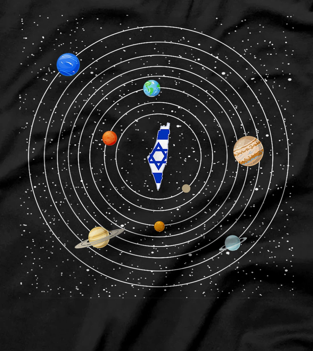 Israel Flag Map - Israel Country T-Shirt