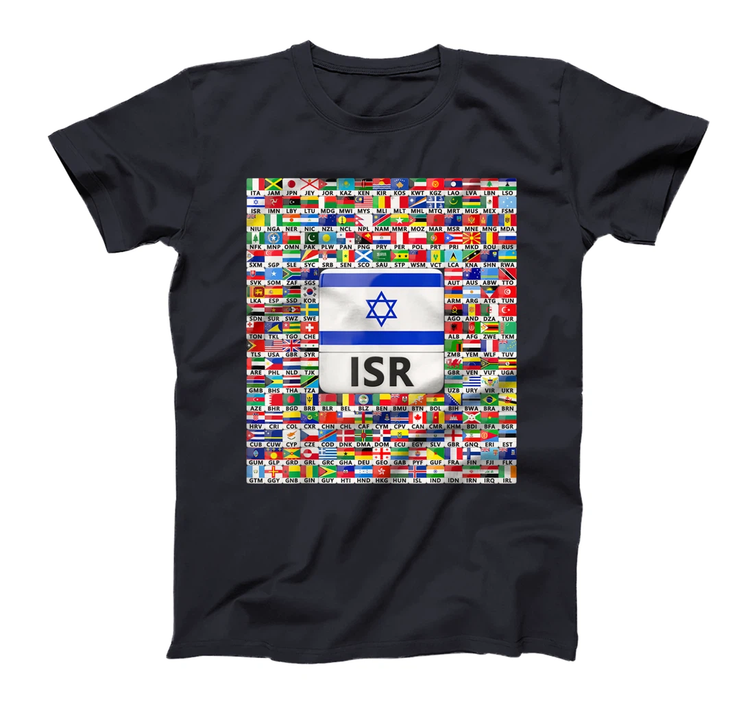 Israel Flag Map - Israel Country T-Shirt