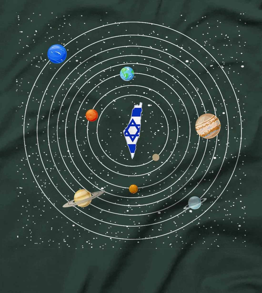 Israel Flag Map - Israel Country T-Shirt