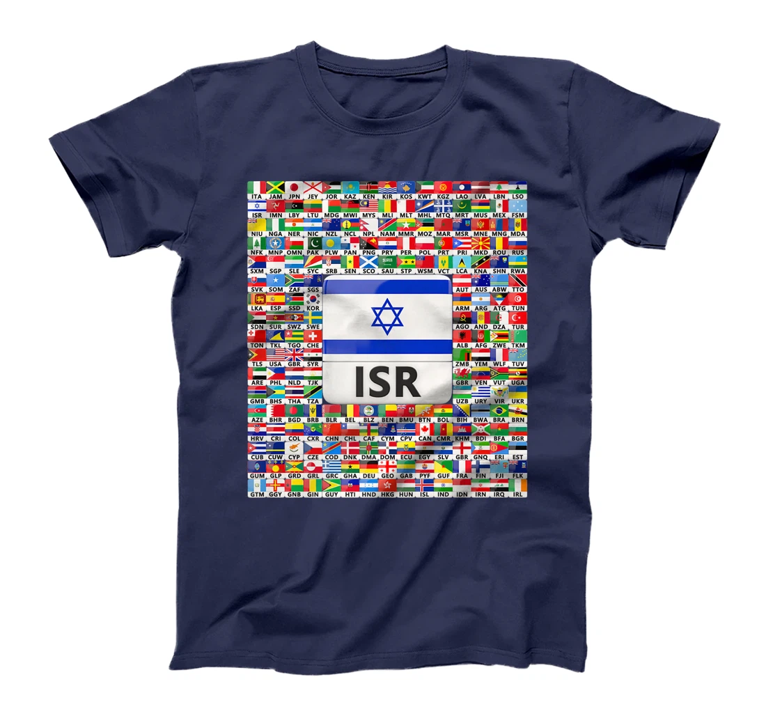 Israel Flag Map - Israel Country Premium T-Shirt