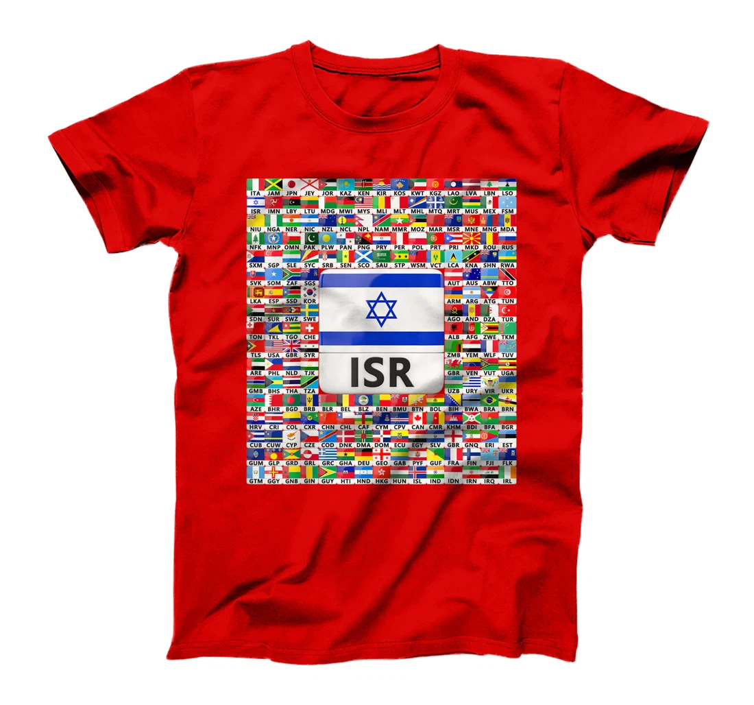 Israel Flag Map - Israel Country T-Shirt