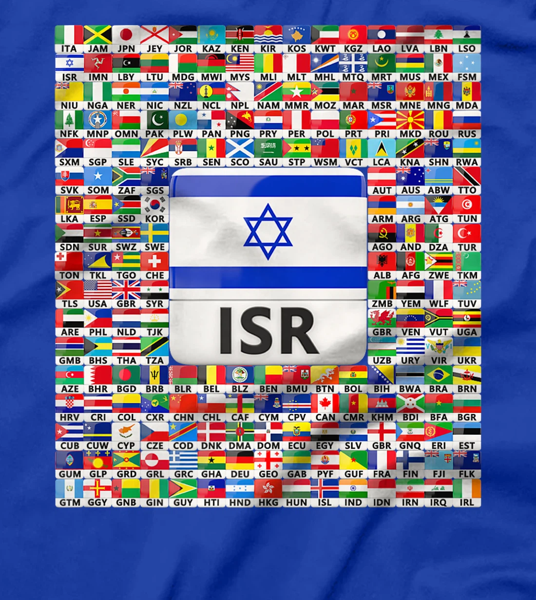 Israel Flag Map - Israel Country Premium T-Shirt