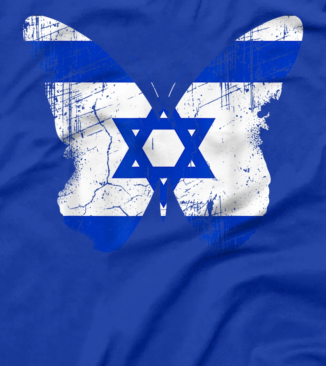 Israel Butterfly Statement Distressed Israelian Jewish T-Shirt