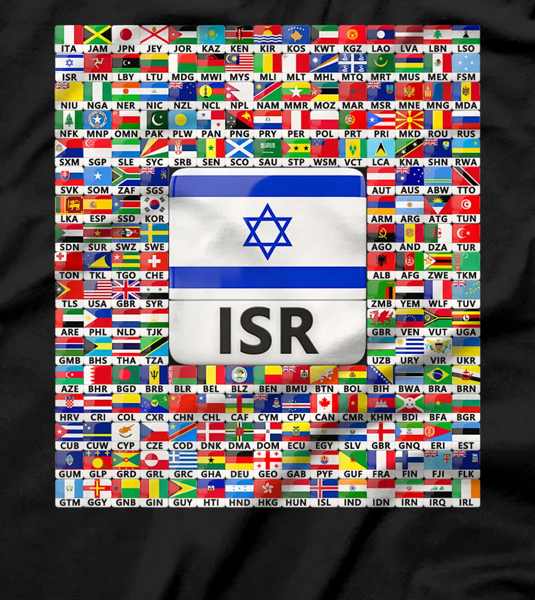 Israel Flag Map - Israel Country Premium T-Shirt