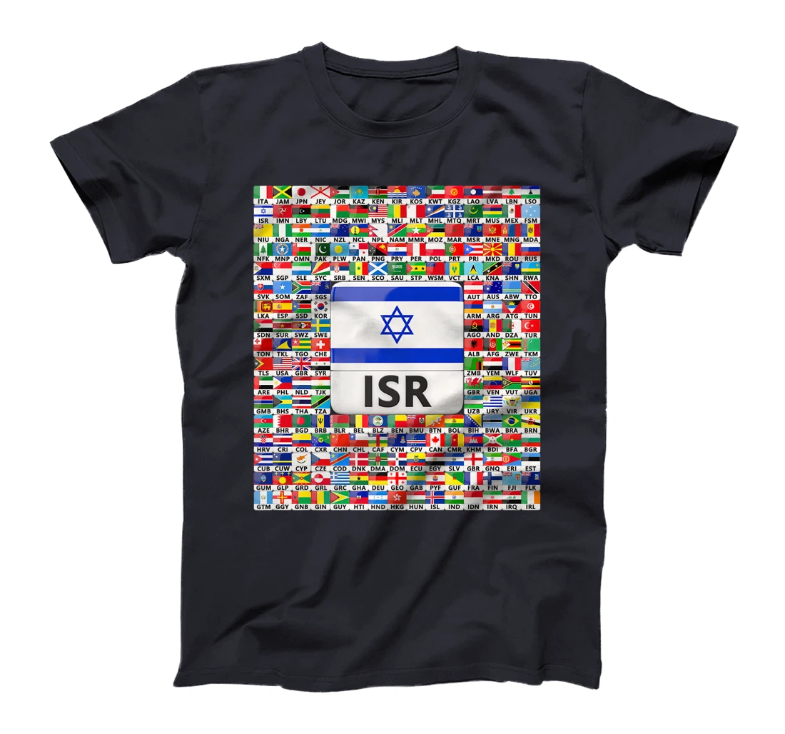 Israel Flag Map - Israel Country Premium T-Shirt