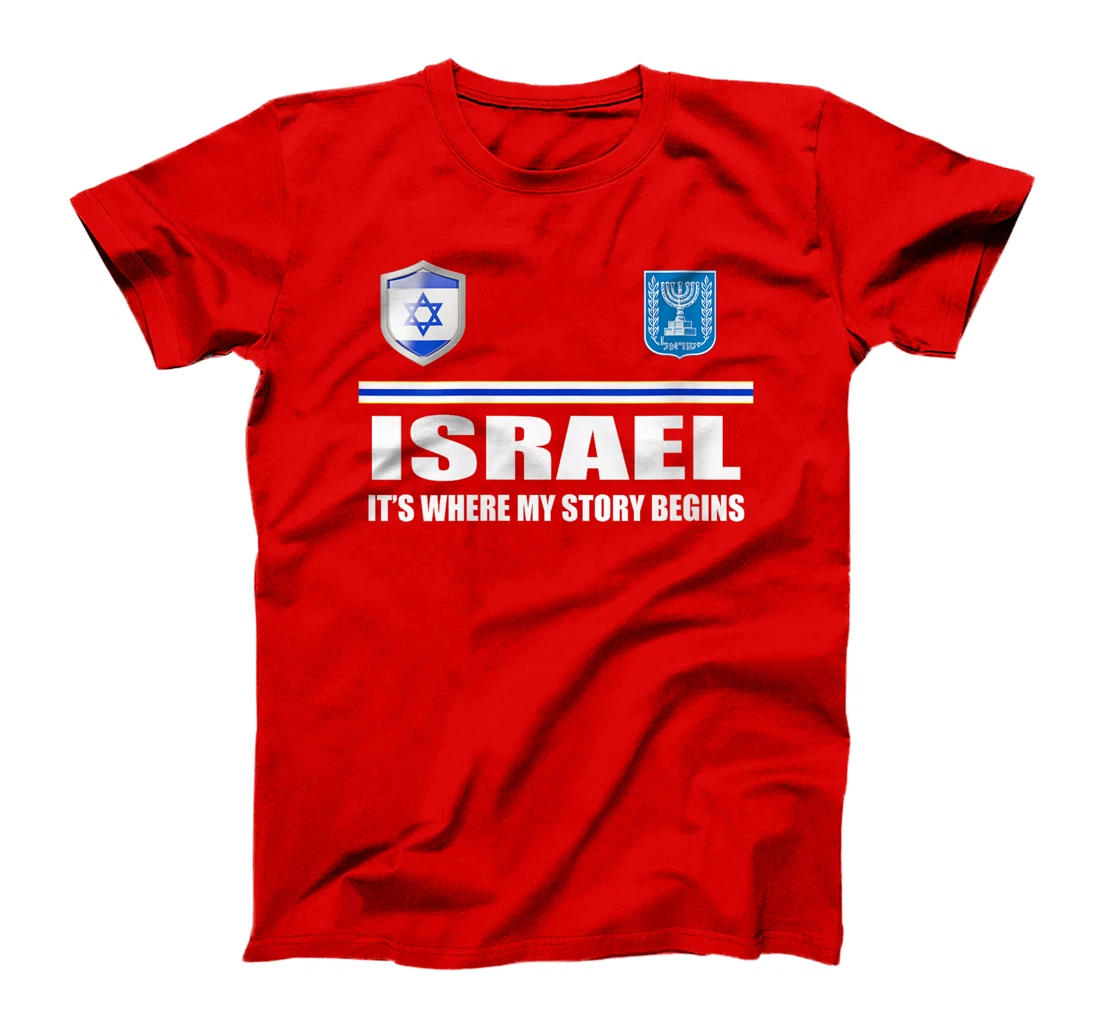 Womens Israel Flag Map - Israel Country T-Shirt