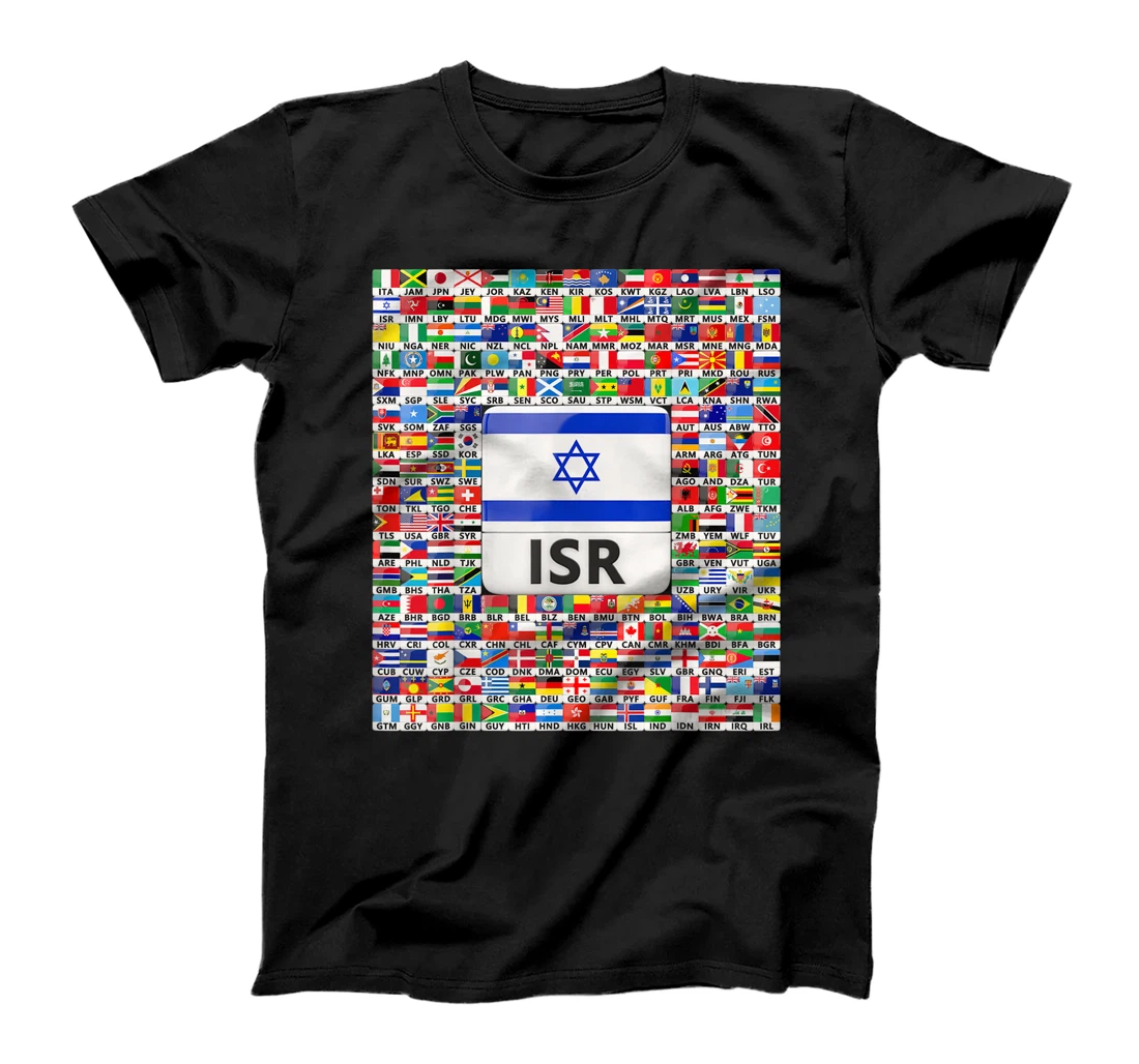 Israel Flag Map - Israel Country T-Shirt