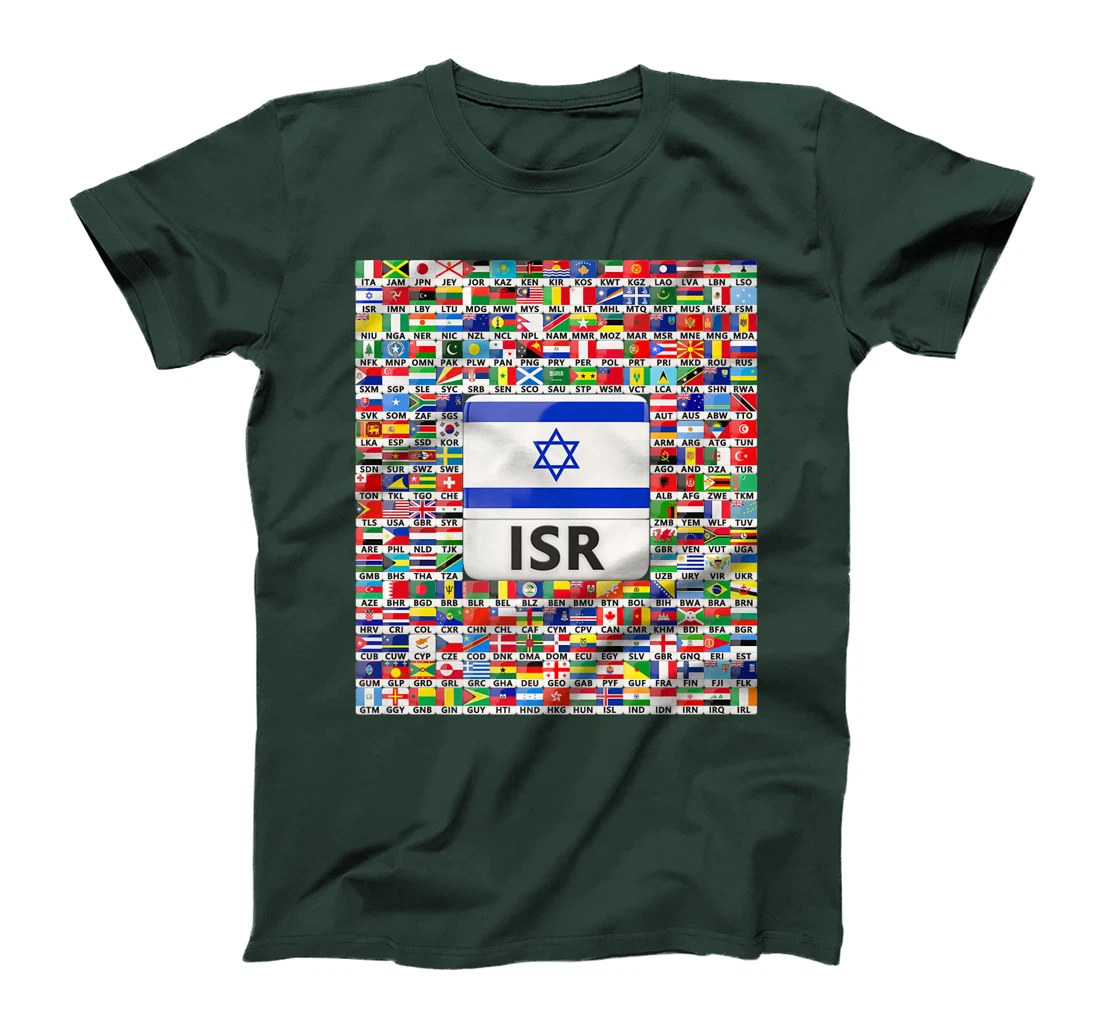 Israel Flag Map - Israel Country Premium T-Shirt