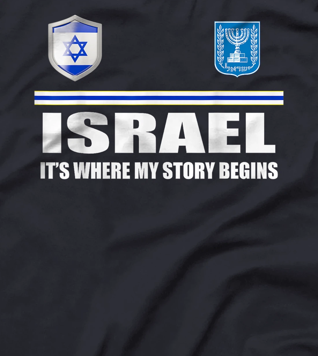 Israel Flag Map - Israel Country T-Shirt