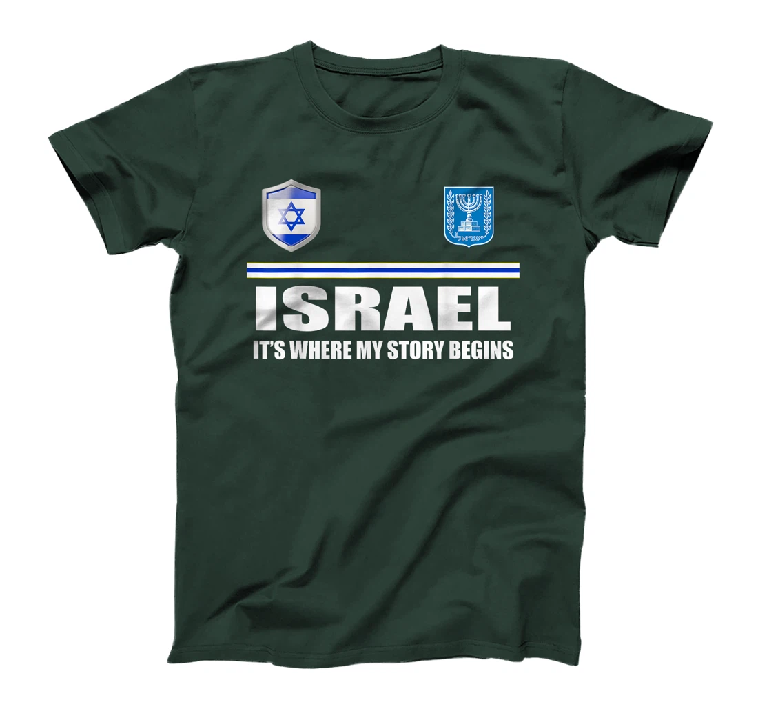 Israel Flag Map - Israel Country T-Shirt