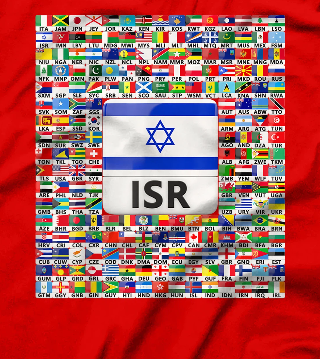 Israel Flag Map - Israel Country T-Shirt