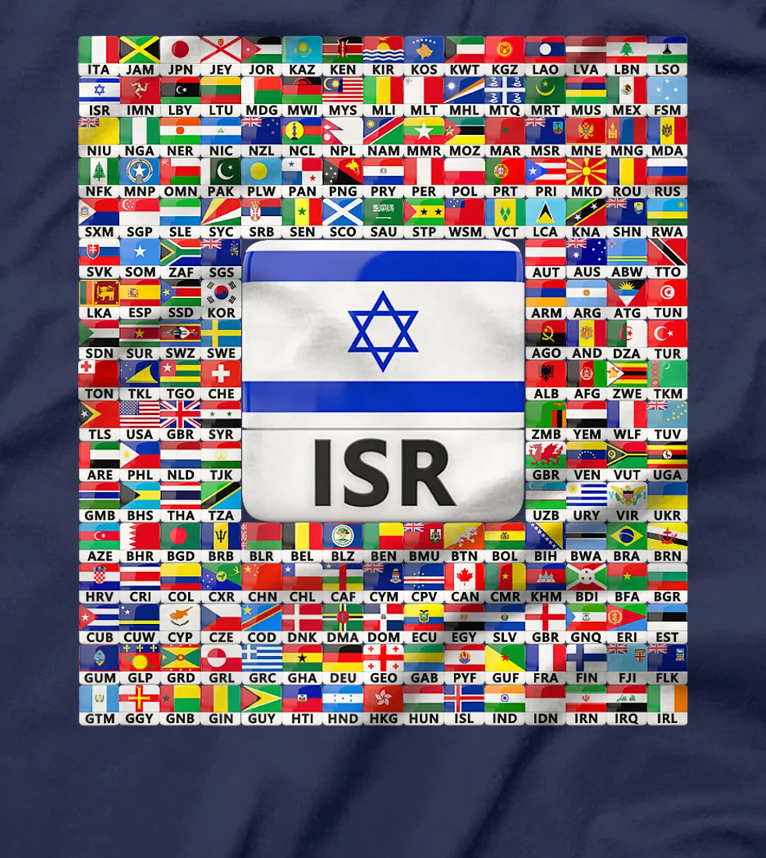 Israel Flag Map - Israel Country Premium T-Shirt