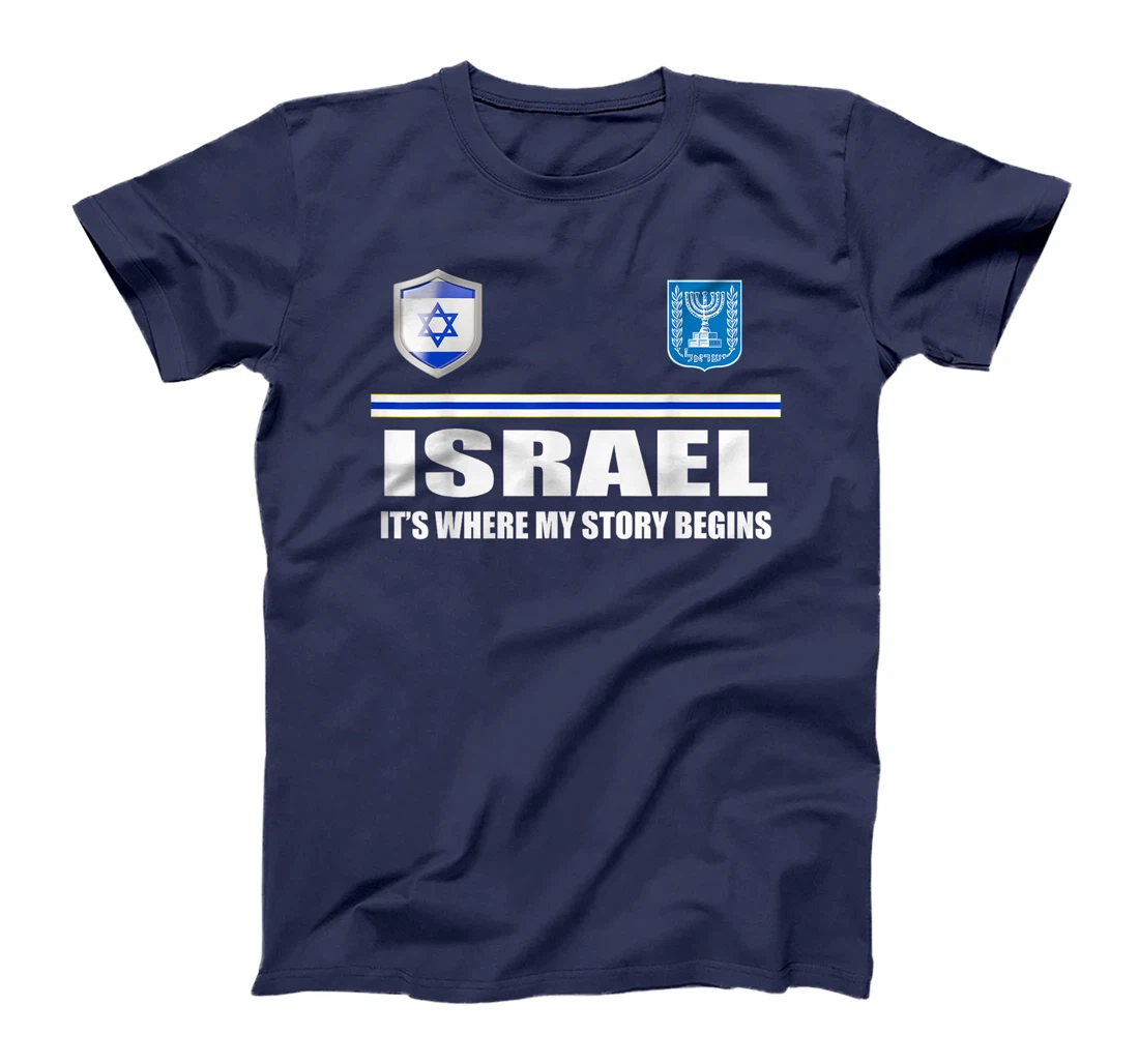 Israel Flag Map - Israel Country T-Shirt