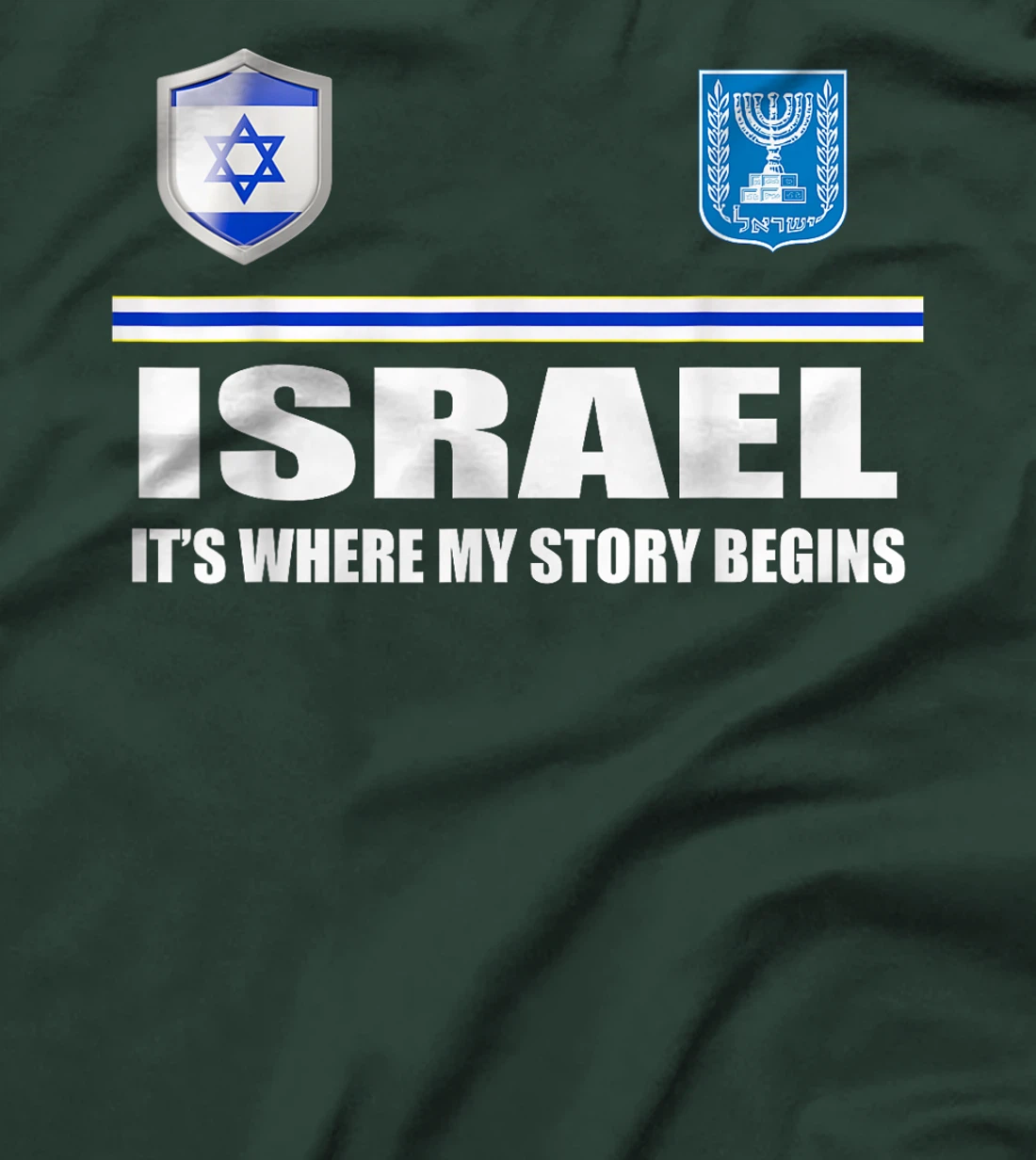 Israel Flag Map - Israel Country T-Shirt