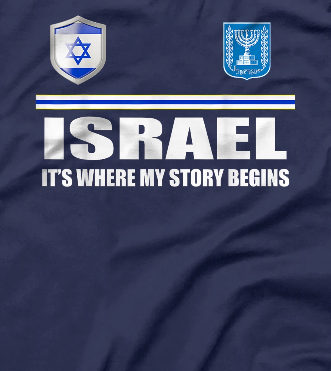 Israel Flag Map - Israel Country T-Shirt