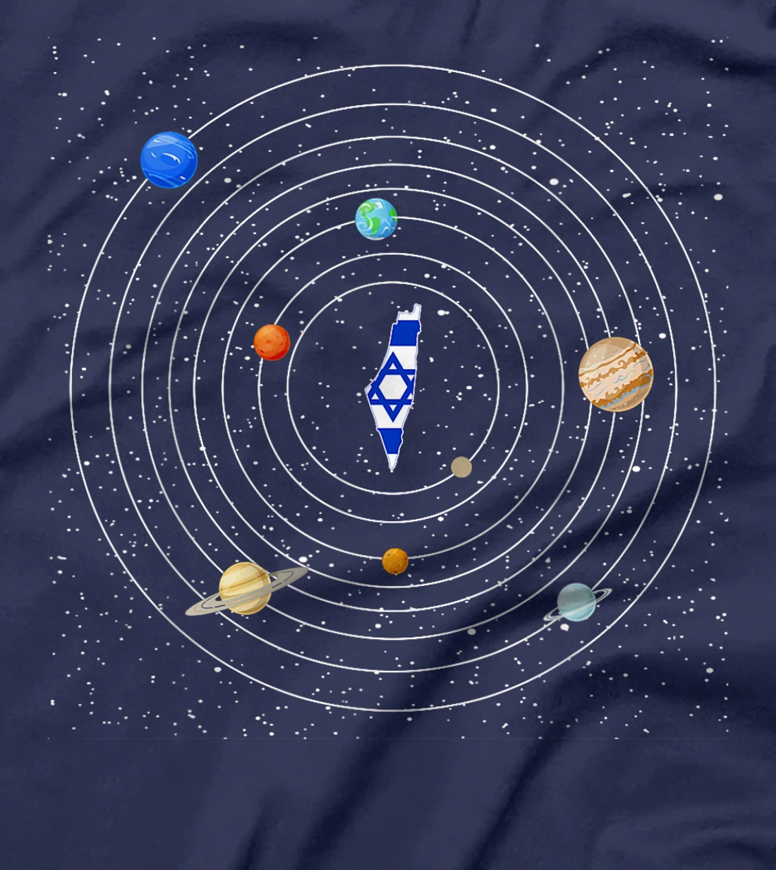 Israel Flag Map - Israel Country T-Shirt