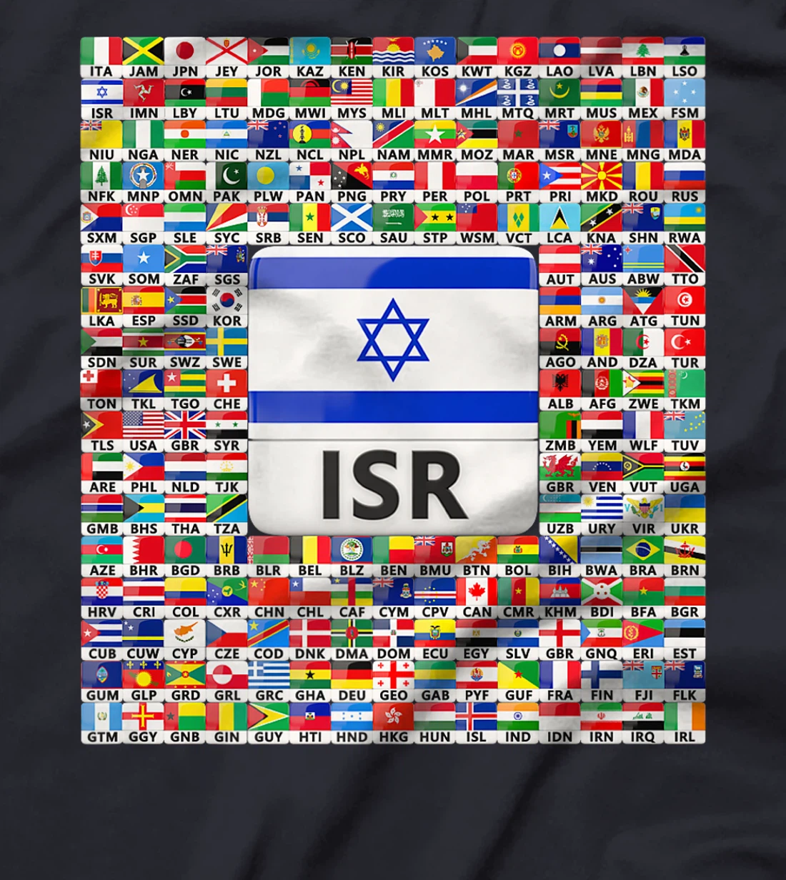 Israel Flag Map - Israel Country Premium T-Shirt